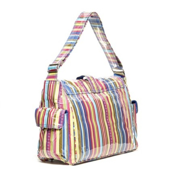 Kalencom Striped Laminated 4 Pc Buckle Diaper Bag - Picture 3 of 5